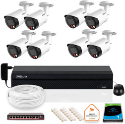 DAHUA IP felügyeleti készlet 8x kamera IPC-HFW2849S-S-IL-0280B 8MPX 8MPX