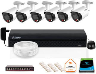 DAHUA Kit de surveillance IP 6x caméra IPC-HFW2849S-S-IL-0280B 8MPX