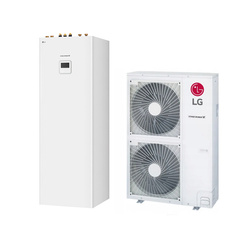 Pompa di calore monoblocco LG Therma V Hydrosplit 16 kW 400V con bollitore ACS integrato.