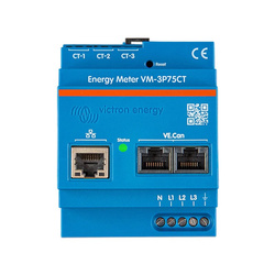 Compteur d'énergie Victron Energy VM-3P75CT avec trois fils et pinces