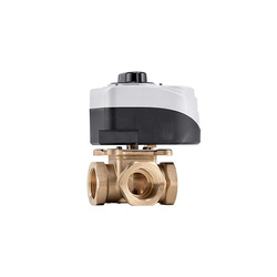 Válvula mezcladora de 4 vías 1 pulgada Kv 12,0 con actuador de 3 puntos 230V
