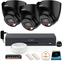 SADA 3 IP kamer Dahua 4mpx IPC-HDW1439V-A-IL-BLACK + DISK 1TB