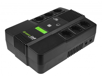 UPS Zasilacz Awaryjny Green Cell 600VA 360W AiO z Wyświetlaczem LCD UPS06