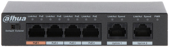 Switch Dahua PFS3006-4ET-60-V2 4x PoE 6-portowy 10/100Mbps zasilanie 60W