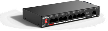 Switch Dahua SF1009P 9 puertos 8x PoE 1x uplink 96W 10/100 Mbps