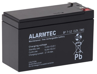 AGM ALARMTEC BP sorozatú 12V 7Ah AGM akkumulátor