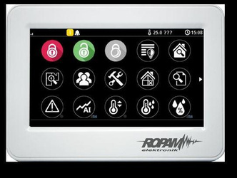 Ropam TPR-4WS-P OptimaGSM touch keypad, NeoGSM-IP