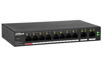 Switch Dahua CS4010-8ET-110 10-portowy 8x PoE 2x uplink 110W zarządzalny w chmurze 