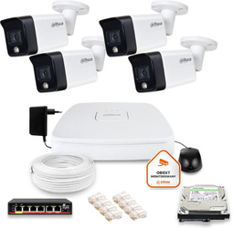 Conjunto de vigilancia IP Dahua con 4 cámaras domo de 6 Mpx y disco duro de 1 TB