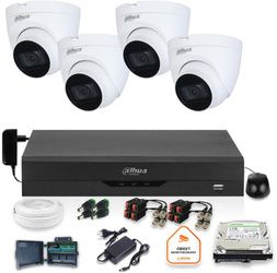 Dahua bewakingsset van 4 5Mpx dome camera's met 1TB schijf